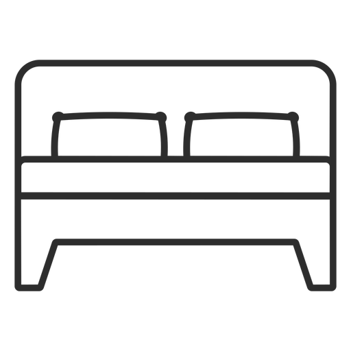 Double bed stroke icon PNG Design
