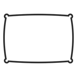 Icono de trazo de almohada individual Diseño PNG