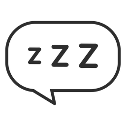 Trazo de burbuja de discurso para dormir Diseño PNG