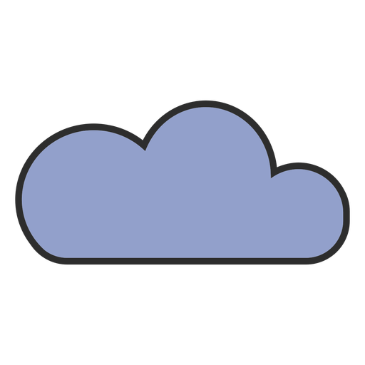 Cloud fluffy color stroke PNG Design