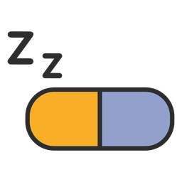 Traço colorido de comprimido para dormir Desenho PNG Transparent PNG