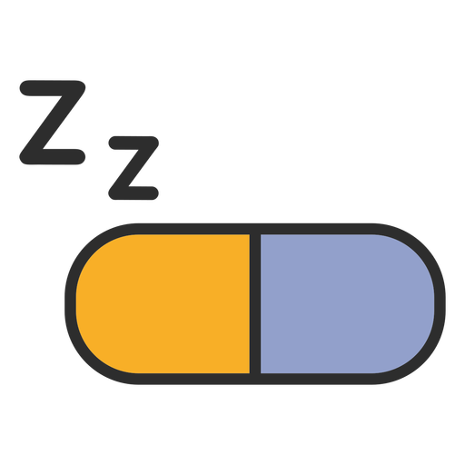 Schlaftabletten-Farbstrich PNG-Design