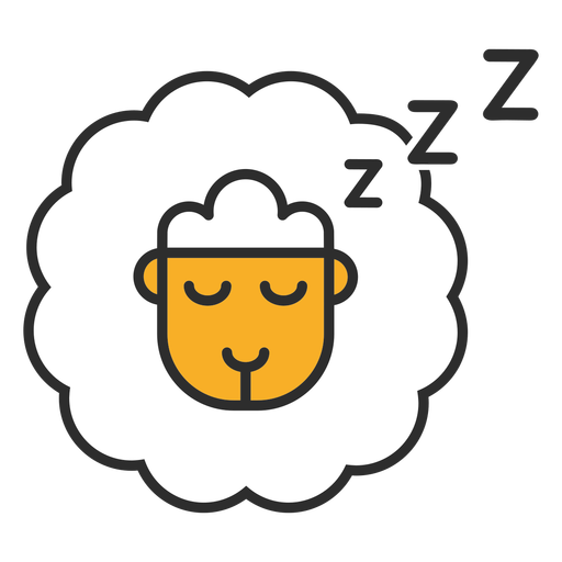 Counting sheep icon color stroke PNG Design
