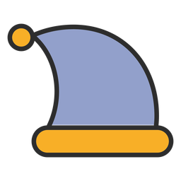 Trazo de color de sombrero de noche para dormir Diseño PNG