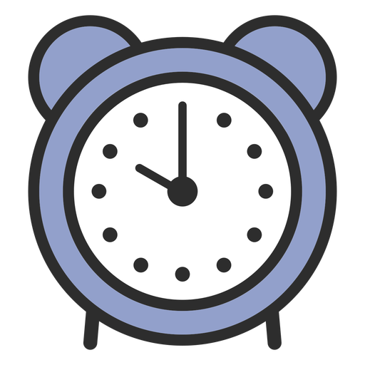 Analog clock alarm color stroke PNG Design