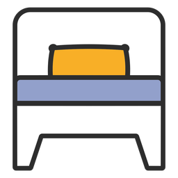 Trazo de color de cama individual Diseño PNG Transparent PNG