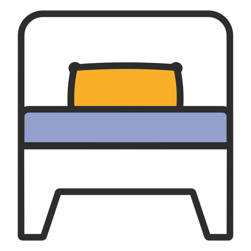 Single bed color stroke PNG Design