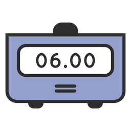 Alarm clock traditional color stroke Transparent PNG
