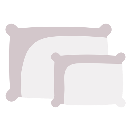 Almohadas dobles planas Diseño PNG