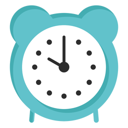 Wecker Zeit flach PNG-Design
