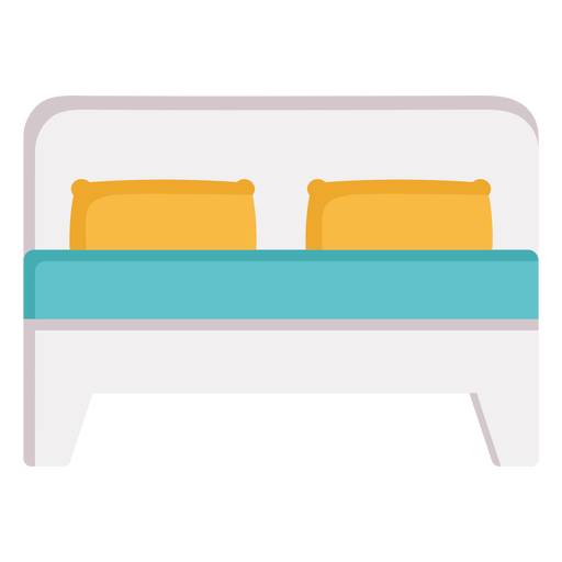 Muebles de cama doble Diseño PNG