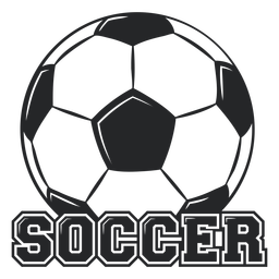 Insignia de pelota gigante de fútbol Diseño PNG