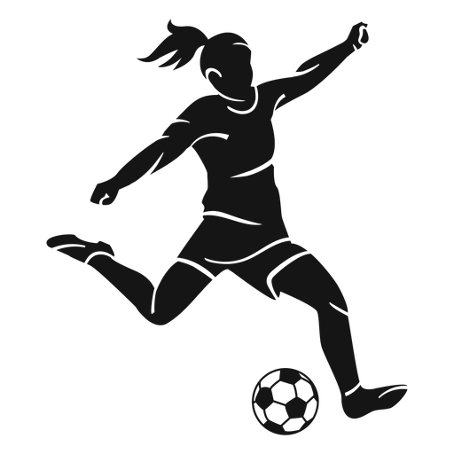 Menina jogando futebol Desenho PNG