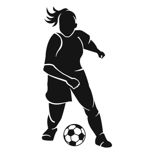 Girl soccer player cut-out PNG Design