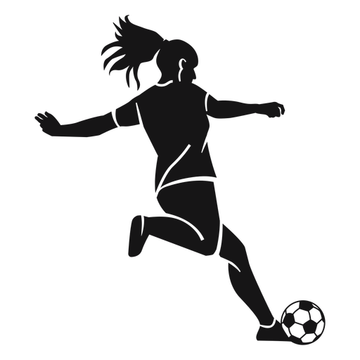 Mädchen Fußballspieler ausgeschnitten PNG-Design