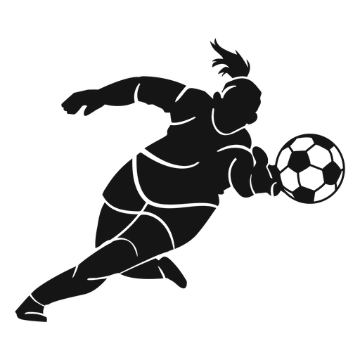 Woman soccer player cut-out PNG Design
