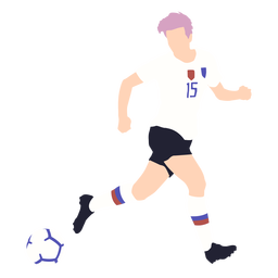 Jugador de fútbol masculino plano Diseño PNG