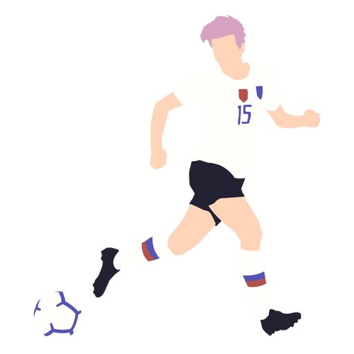Jugador de fútbol masculino plano Diseño PNG
