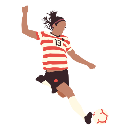 Mannfußballspieler, der flach tritt PNG-Design