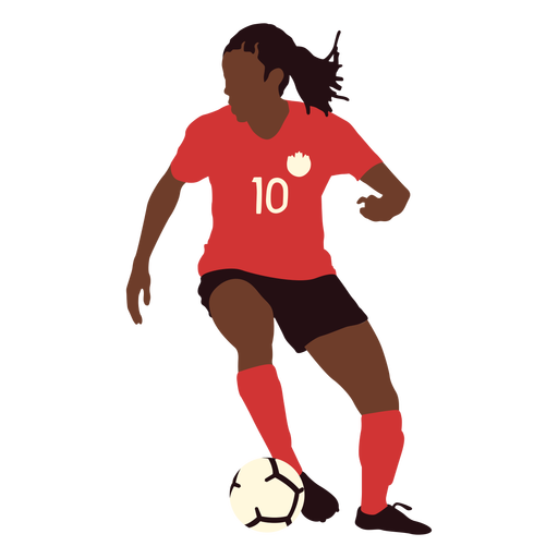Fußballspieler, der den Ball flach tritt PNG-Design
