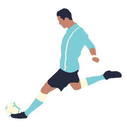 Download Male Soccer Player Kicking Football Flat Transparent Png Svg Vector File