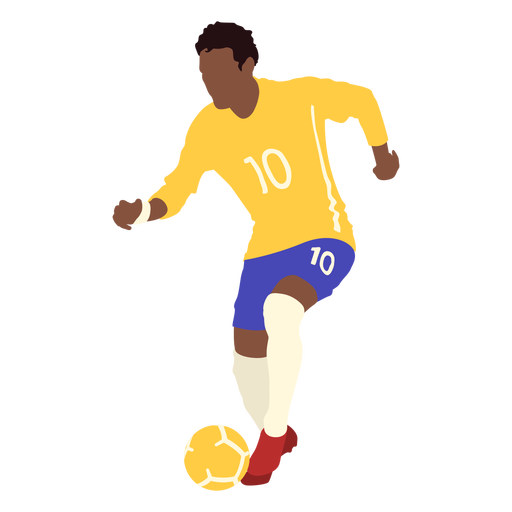 Hombre fútbol pateando fútbol plano Diseño PNG