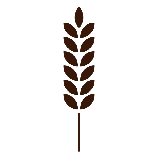 Curved wheat spike cut-out PNG Design