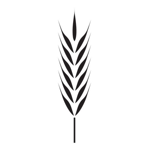 Pointed wheat spike cut-out PNG Design