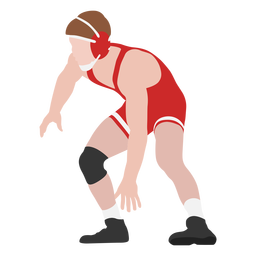 Professional wrestler pose flat PNG Design
