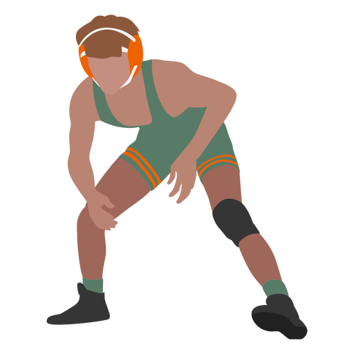 Wrestler posing flat PNG Design