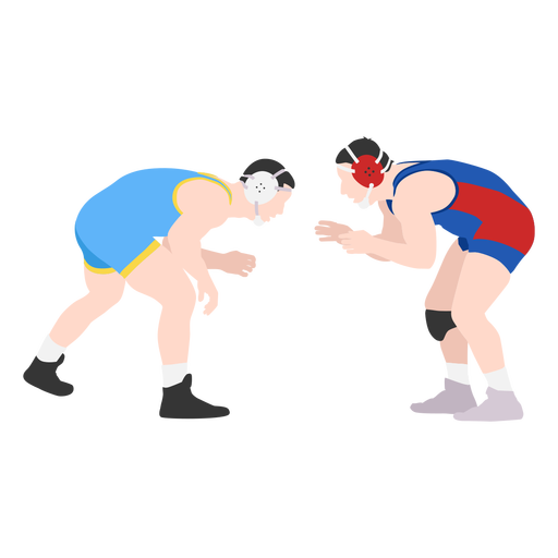 Wrestlers combat flat PNG Design