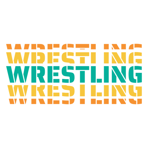 3d wrestling lettering PNG Design