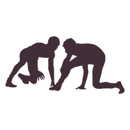 Professional wrestlers silhouette PNG Design