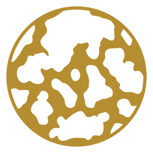 Round cow print badge PNG Design
