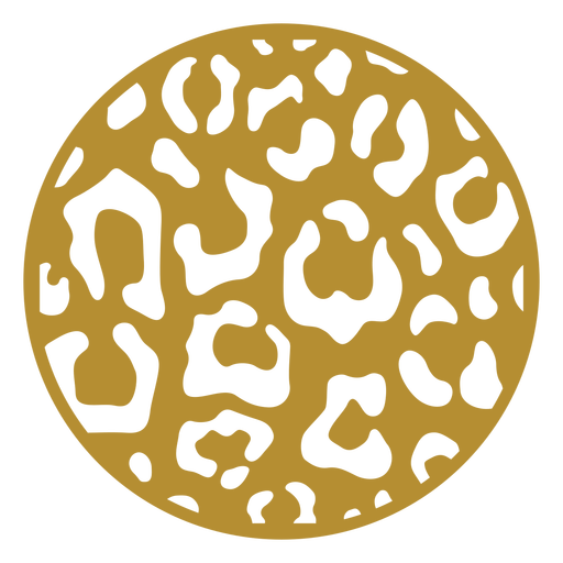 Round leopard print badge PNG Design