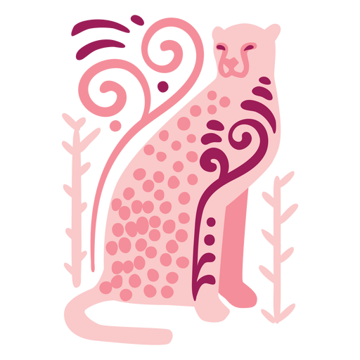 Swirly leopard composition PNG Design