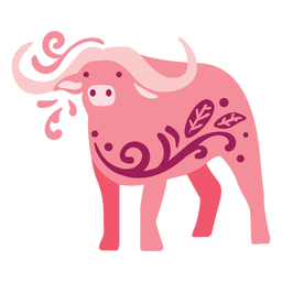 Piso de búfalo swirly Diseño PNG