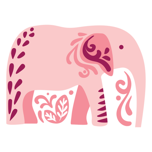 Download Swirly elephant flat - Transparent PNG & SVG vector file