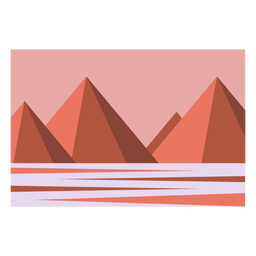 Desert pyramids landscape