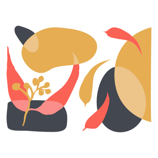 Composición abstracta de la naturaleza Diseño PNG