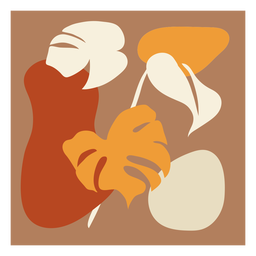 Folhas abstratas da natureza Desenho PNG