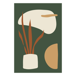 Composición abstracta de plantas de interior Diseño PNG