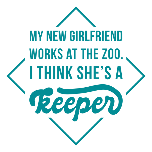 Zoo Keeper Witz Schriftzug PNG-Design