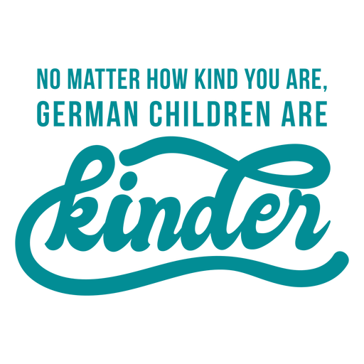 Deutsche Kinder scherzen Schriftzug PNG-Design
