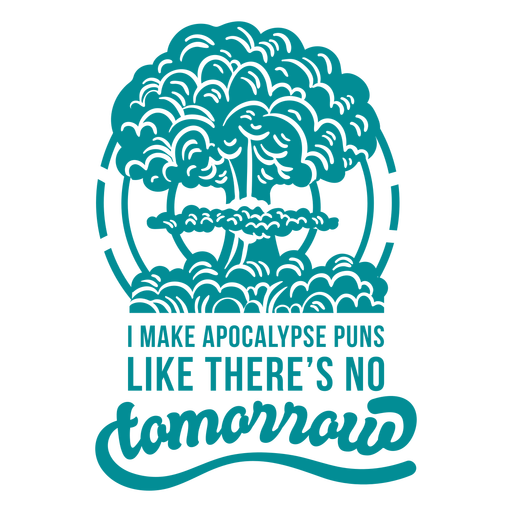 Apocalypse pun funny lettering PNG Design
