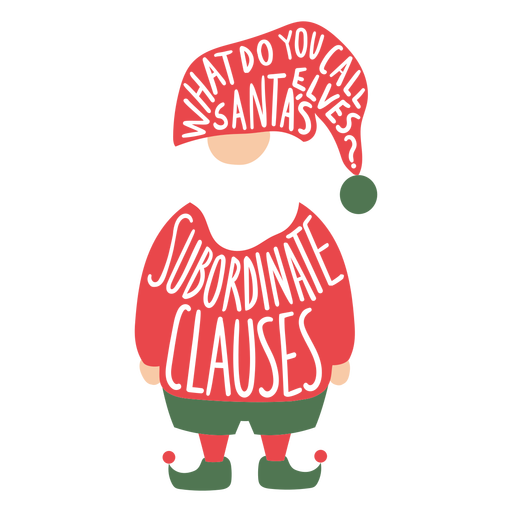Santas elves joke funny badge PNG Design