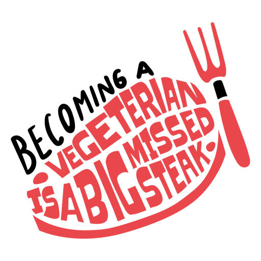 Vegetarischer Witz lustiges Abzeichen PNG-Design