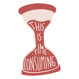 Sanduhr Zeit Witz Abzeichen PNG-Design