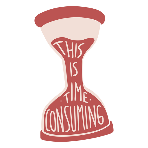 Hourglass time joke badge PNG Design