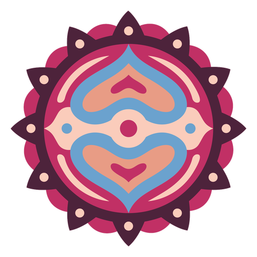Mandala pink design flat